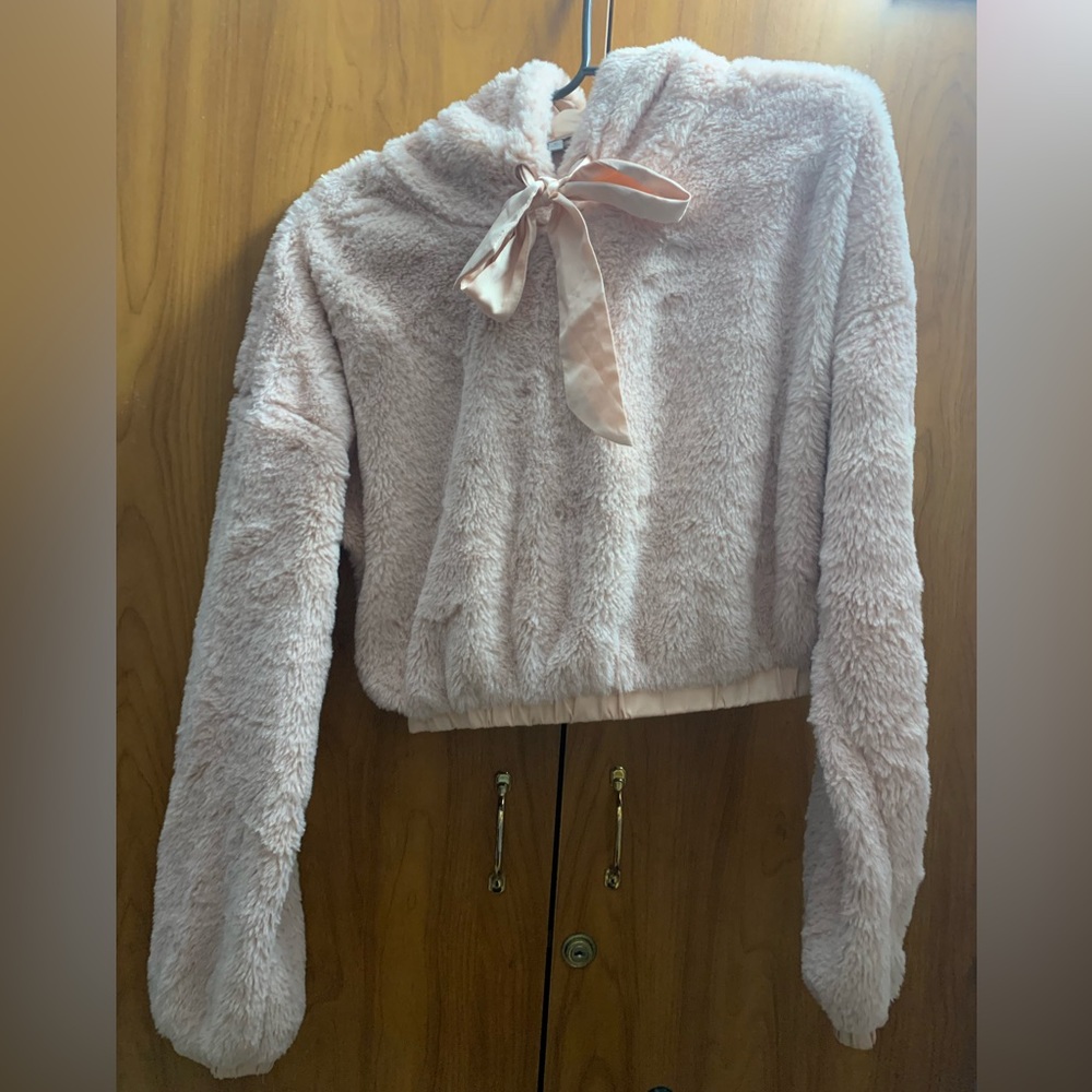 Fluffy cropped sweater